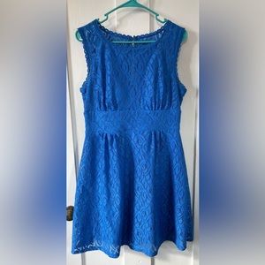 Bright blue lace